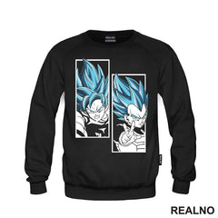 Blue Light Shine Portrait Goku Vegeta - Dragon Ball - Majica