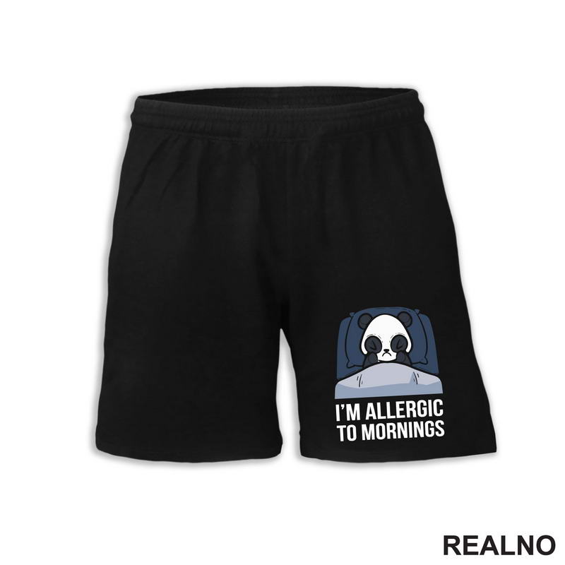I'm Allergic To Mornings - Panda - Humor - Majica