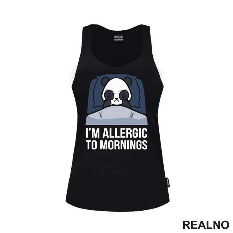 I'm Allergic To Mornings - Panda - Humor - Majica