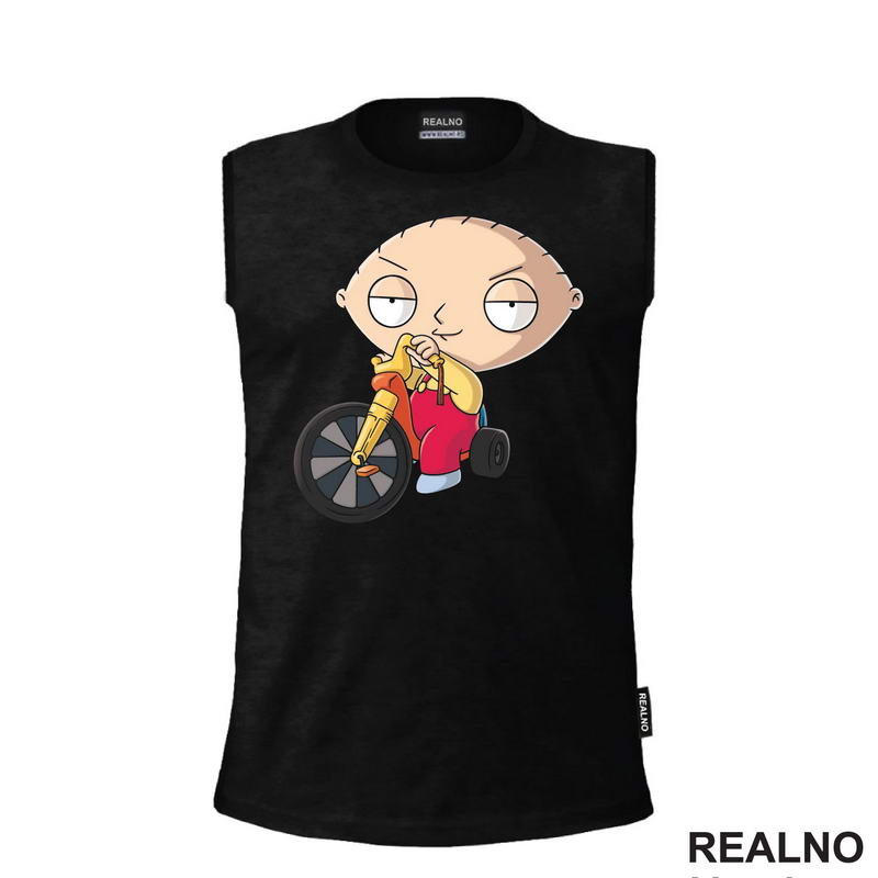 Stewie Rides A Bike - Family Guy - Majica