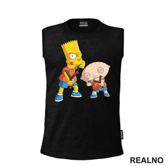 Bart Simpsons And Stewie Griffin - Naughty Boys - Majica