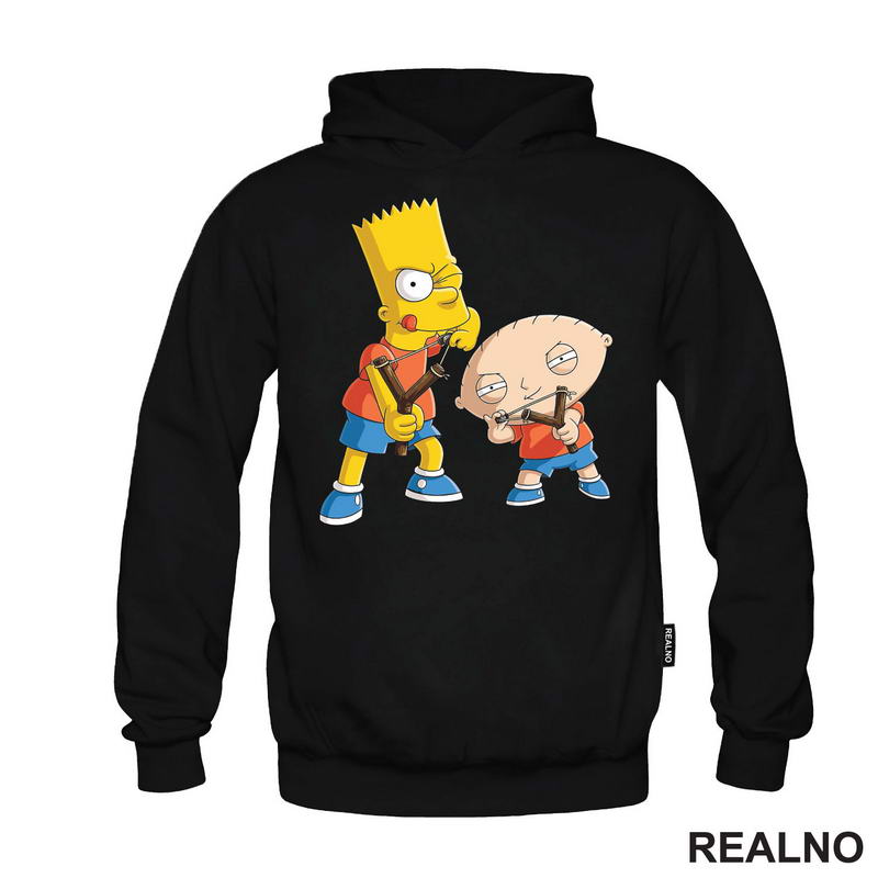 Bart Simpsons And Stewie Griffin - Naughty Boys - Majica