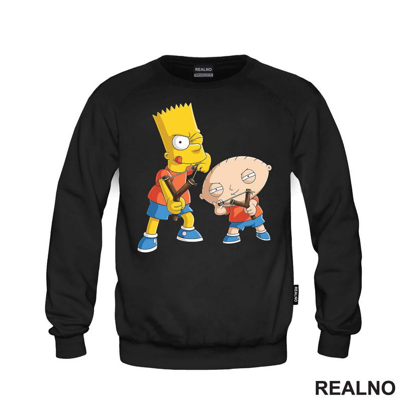 Bart Simpsons And Stewie Griffin - Naughty Boys - Majica