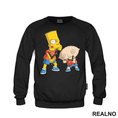 Bart Simpsons And Stewie Griffin - Naughty Boys - Majica