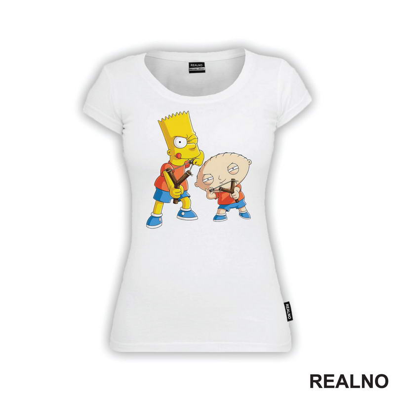 Bart Simpsons And Stewie Griffin - Naughty Boys - Majica