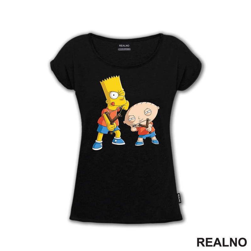 Bart Simpsons And Stewie Griffin - Naughty Boys - Majica
