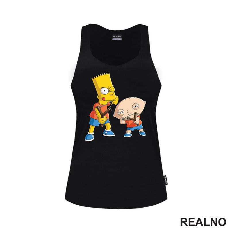 Bart Simpsons And Stewie Griffin - Naughty Boys - Majica