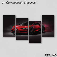 Crveni sportski auto - Slika na platnu - Kanvas