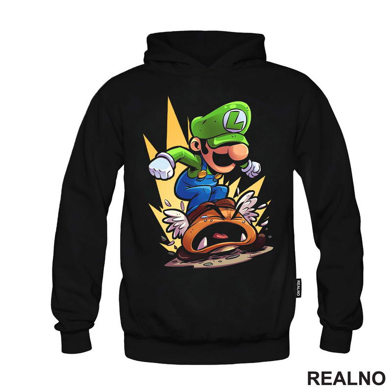 Luidji - Luiđi gazi Kornjaču - Super Mario - Majica