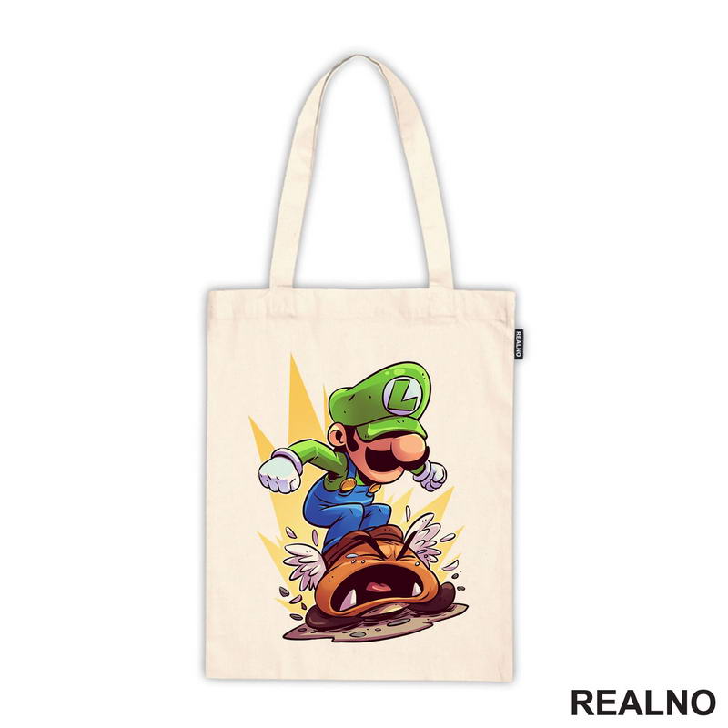 Luidji - Luiđi gazi Kornjaču - Super Mario - Majica