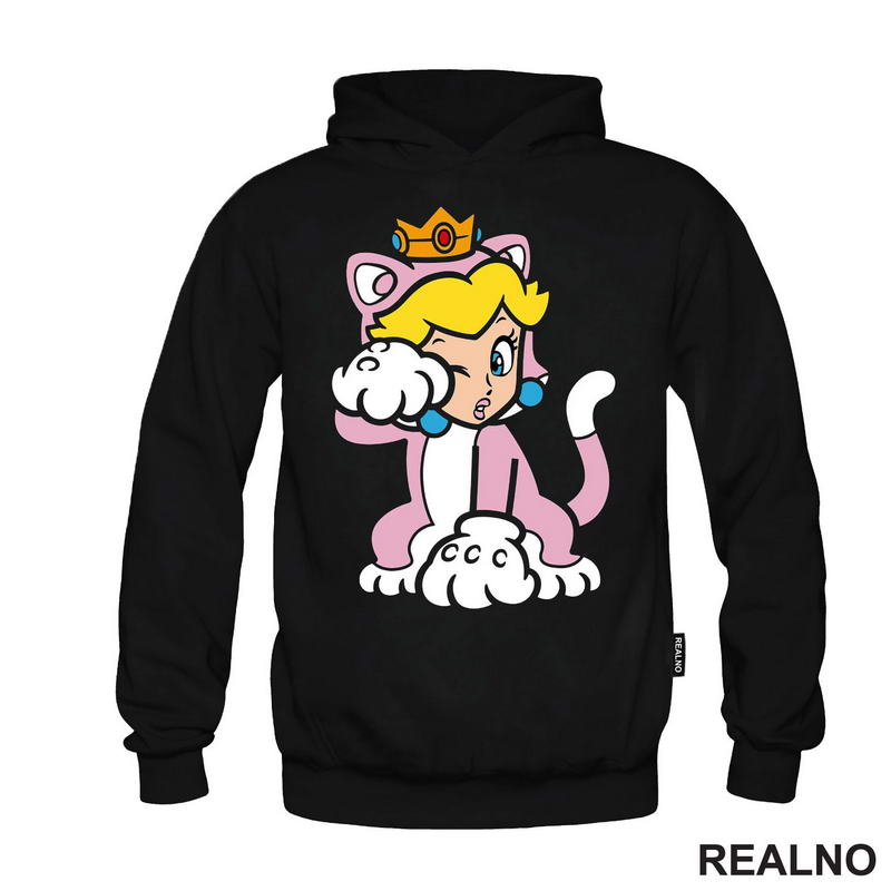 Princeza Breskvica - Mačka - Cat Peach - Sedi - Super Mario - Majica