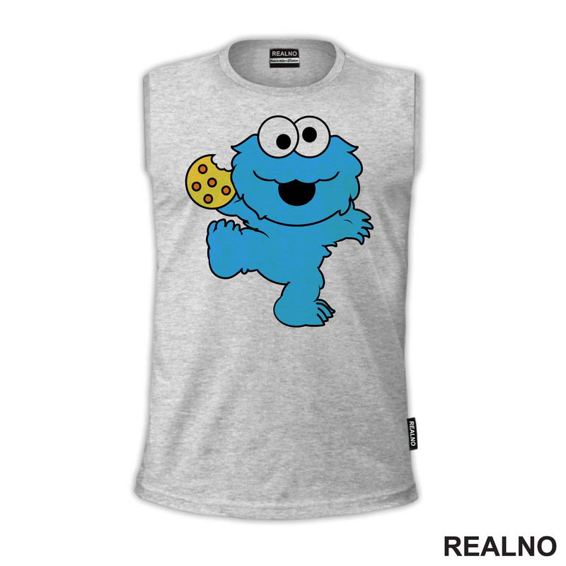 Cookie Monster - Holding A Cookie - Crtani Filmovi - Majica