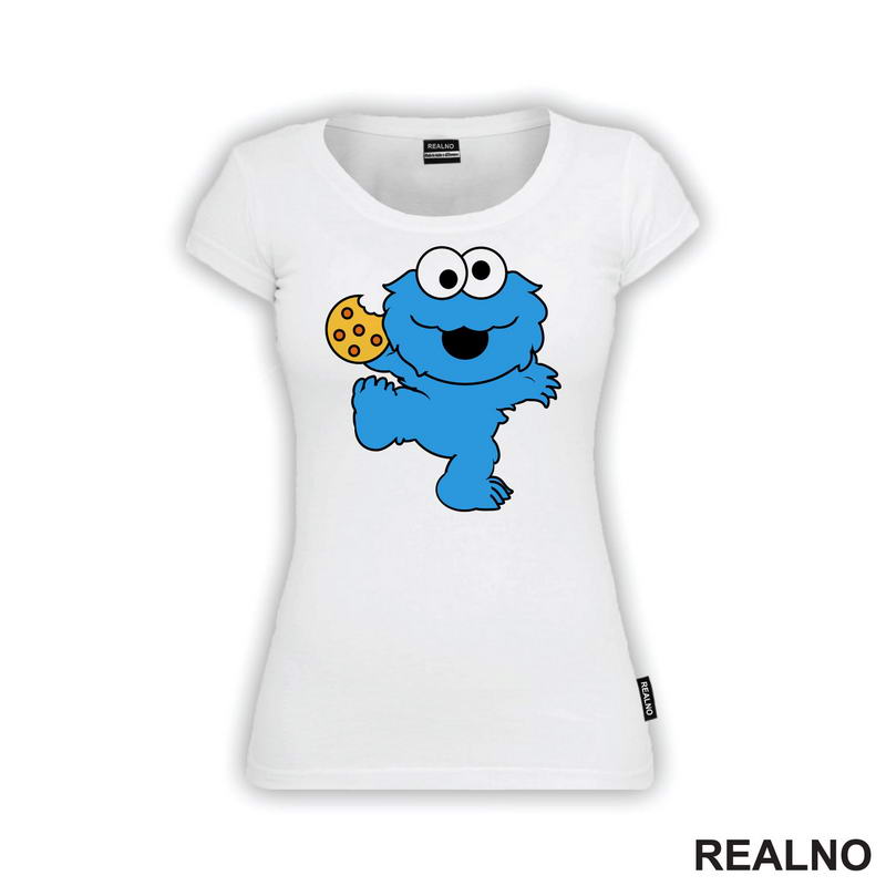 Cookie Monster - Holding A Cookie - Crtani Filmovi - Majica