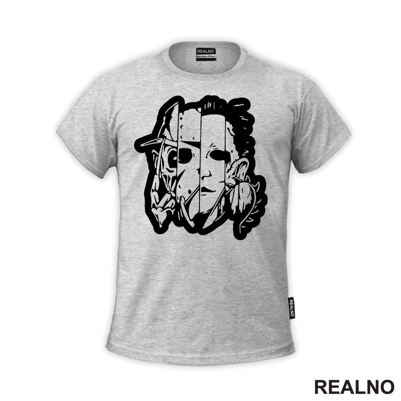 Freddy, Michael, Jason And Leatherface- Masks - Horror - Filmovi - Majica