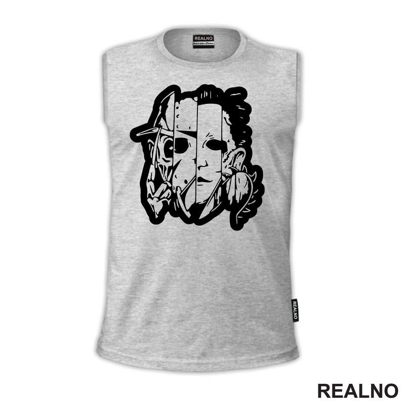Freddy, Michael, Jason And Leatherface- Masks - Horror - Filmovi - Majica