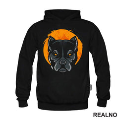 Pit Bull - Narandžasti Mesec - Pas - Dog - Majica