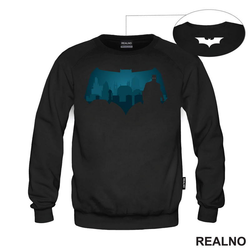 Blue Logo And Shadow - Batman - Majica