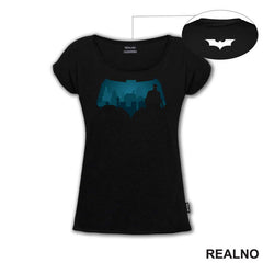 Blue Logo And Shadow - Batman - Majica