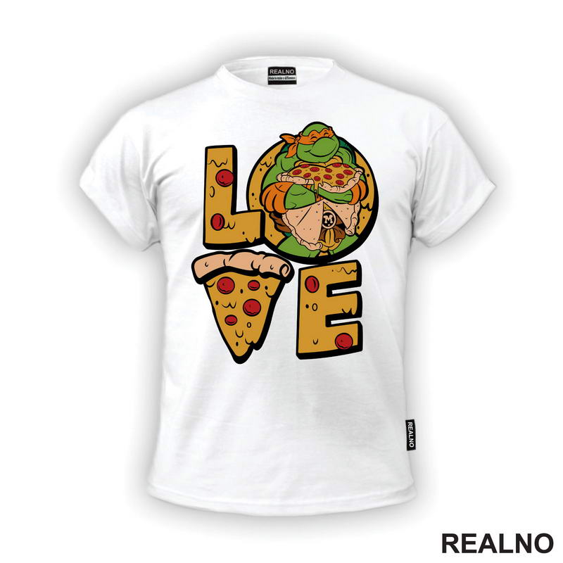 Pizza Love - Mike - Nindža Kornjače - Majica