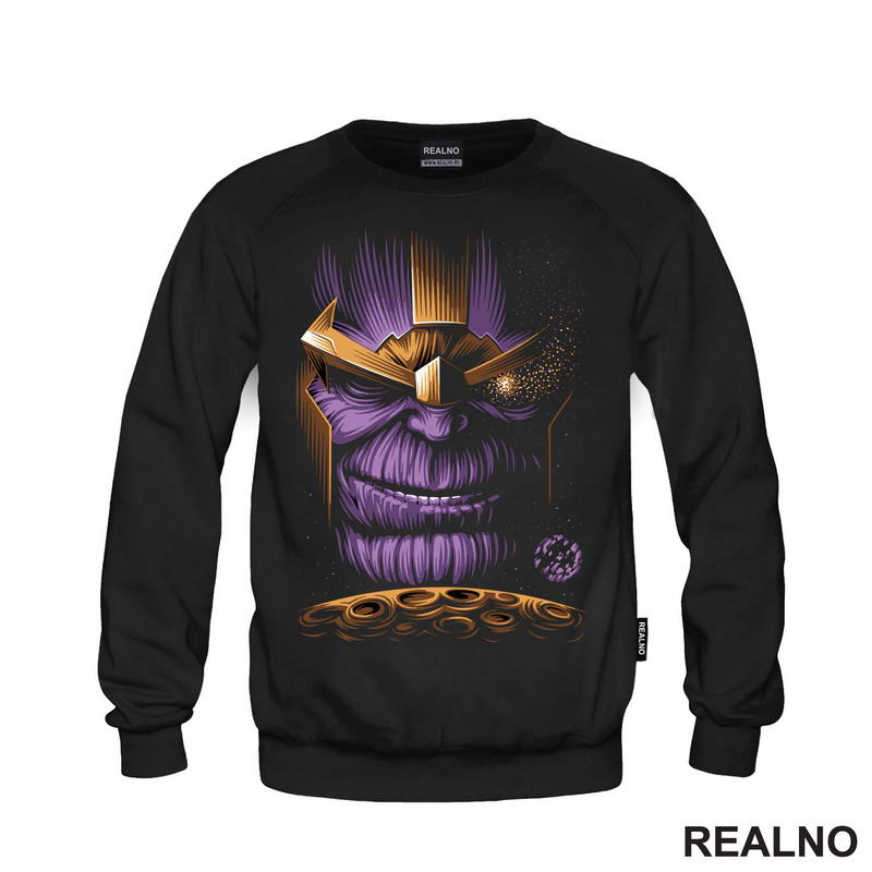 Face And Golden Planet - Thanos - Majica
