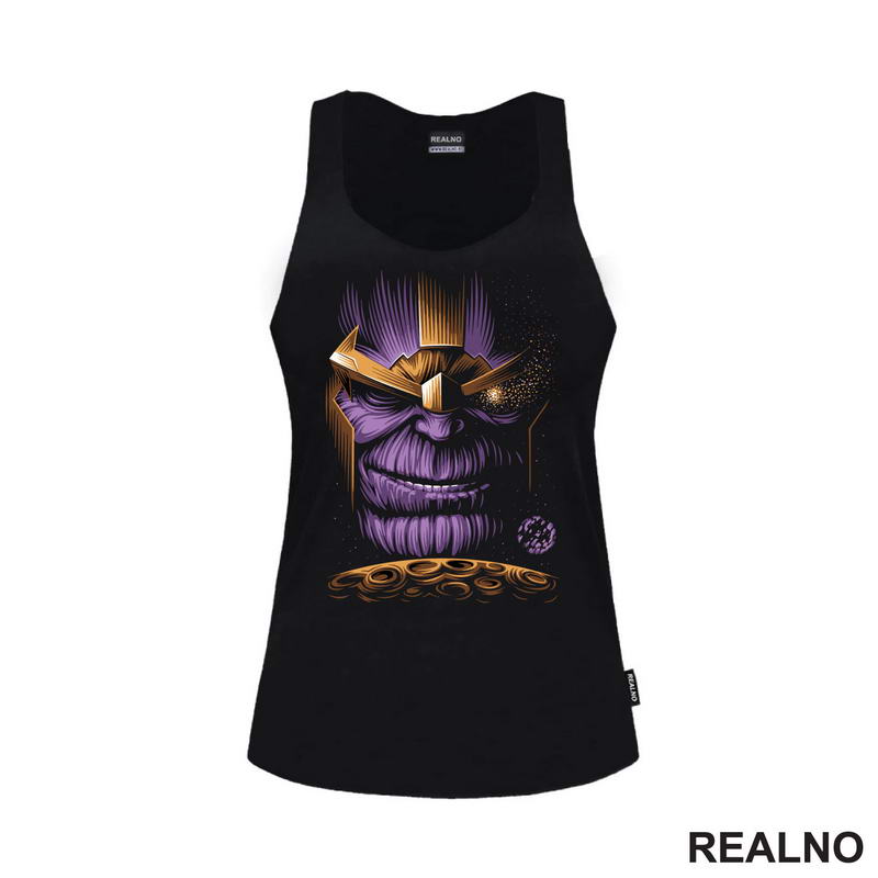 Face And Golden Planet - Thanos - Majica