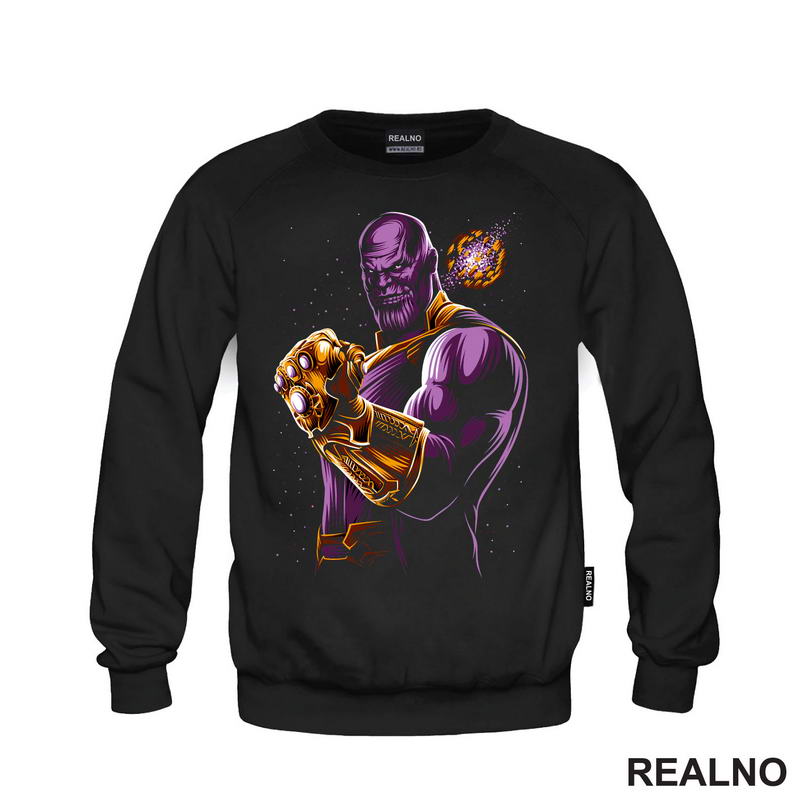 Hand And Golden Planet - Thanos - Majica