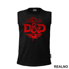 Red Logo - Texture - D&D - Dungeons And Dragons - Majica