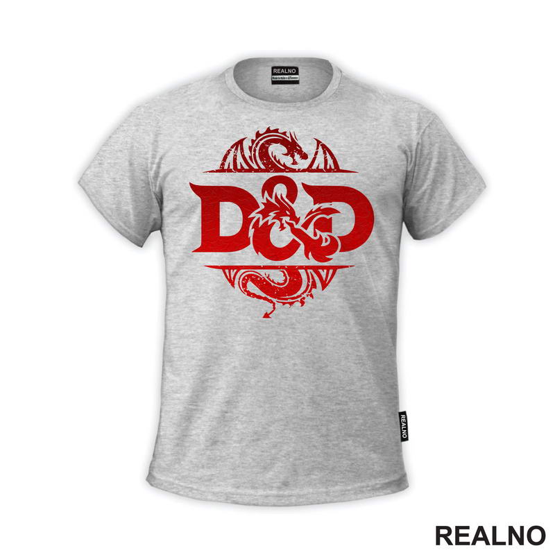 Red Logo - Texture - D&D - Dungeons And Dragons - Majica