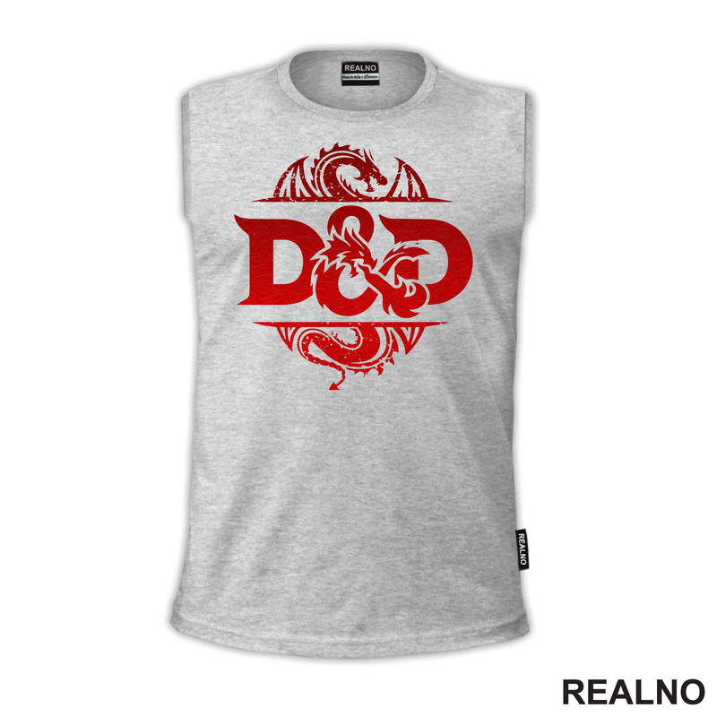 Red Logo - Texture - D&D - Dungeons And Dragons - Majica