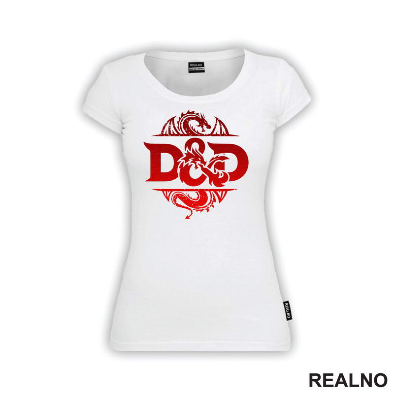 Red Logo - Texture - D&D - Dungeons And Dragons - Majica