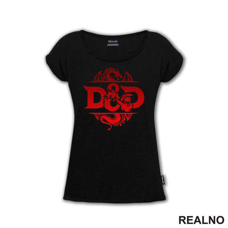 Red Logo - Texture - D&D - Dungeons And Dragons - Majica