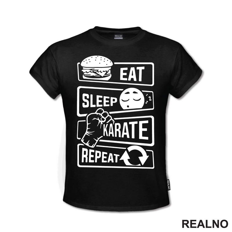 Eat, Sleep, Karate, Repeat - Majica