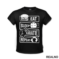Eat, Sleep, Karate, Repeat - Majica