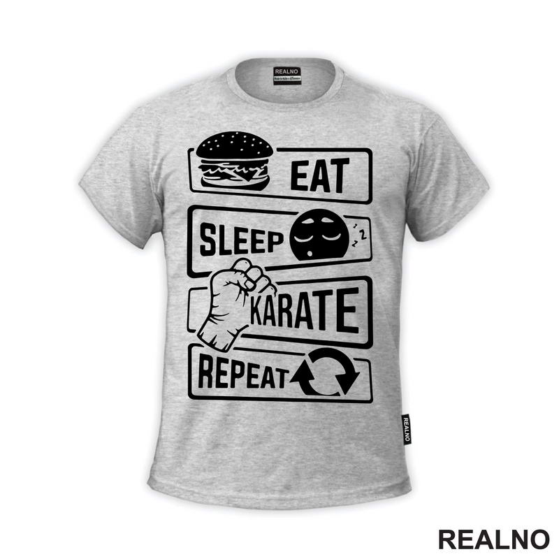 Eat, Sleep, Karate, Repeat - Majica