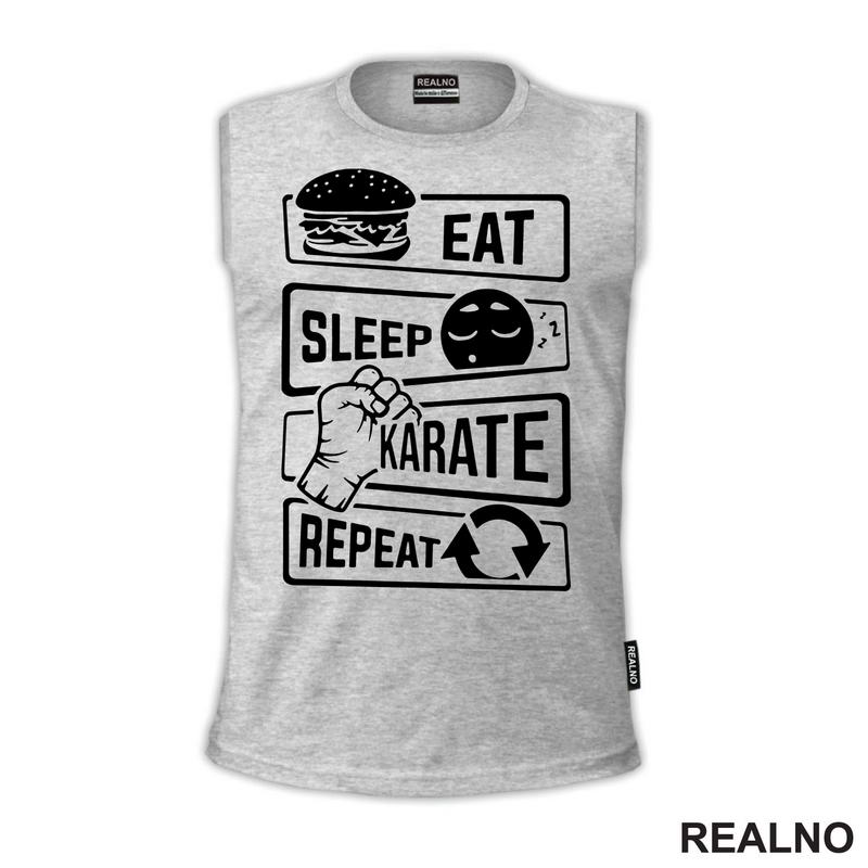 Eat, Sleep, Karate, Repeat - Majica