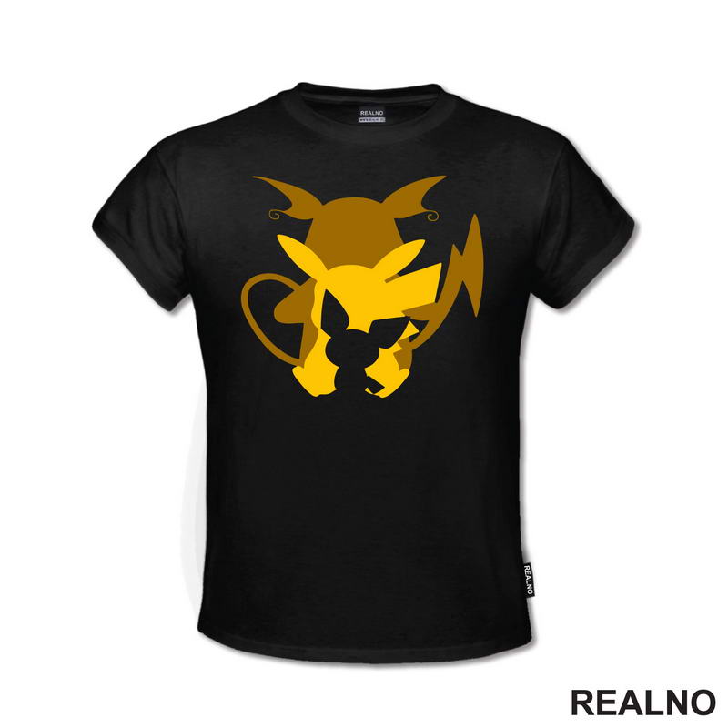 Evolucija Pikaču - Pokemoni - Majica