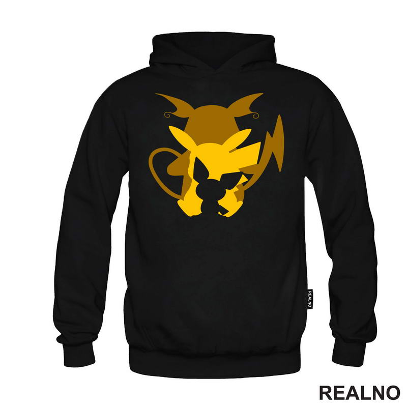 Evolucija Pikaču - Pokemoni - Majica