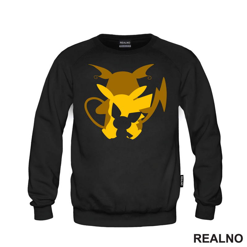 Evolucija Pikaču - Pokemoni - Majica