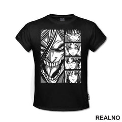 Grey Faces - Attack On Titan - Majica