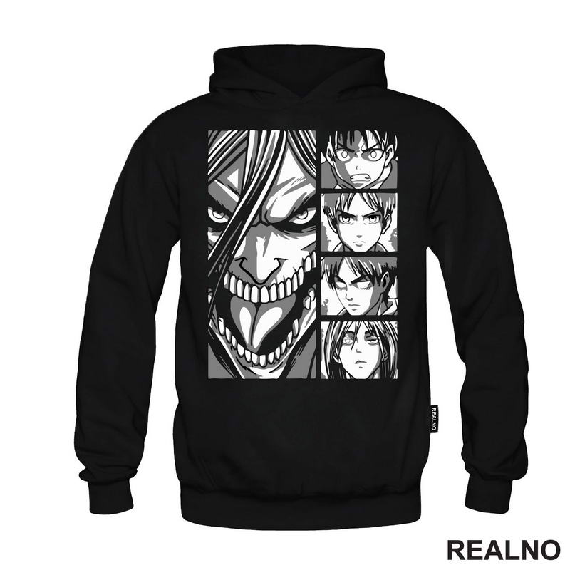 Grey Faces - Attack On Titan - Majica