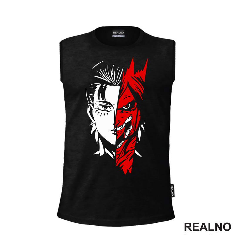 Eren Yeager - Half Face - Attack On Titan - Majica