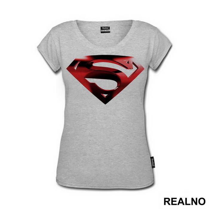 Logo Metalic Red And Black - Superman - Majica