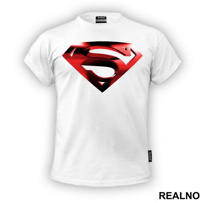 Logo Metalic Red And Black - Superman - Majica