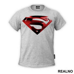 Logo Metalic Red And Black - Superman - Majica