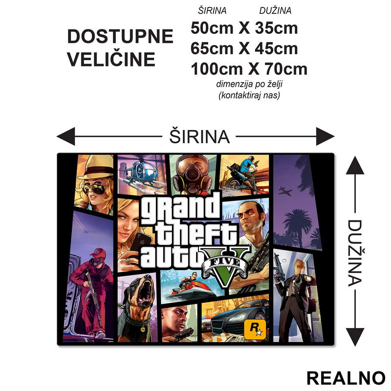 Logo And Characters - City - GTA 5 - Podmetač za sto