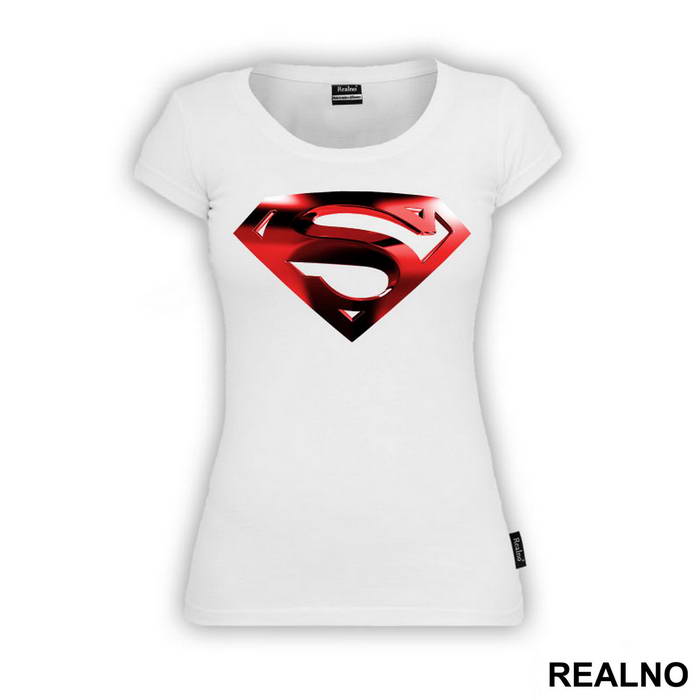 Logo Metalic Red And Black - Superman - Majica