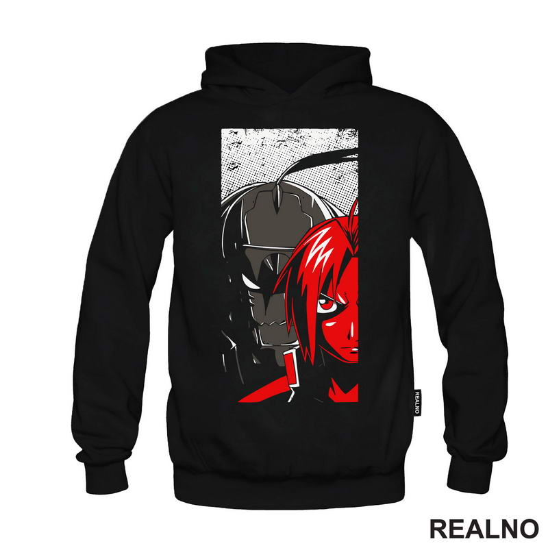 Ed And Al - Half Face - Fullmetal Alchemist - Anime - Majica
