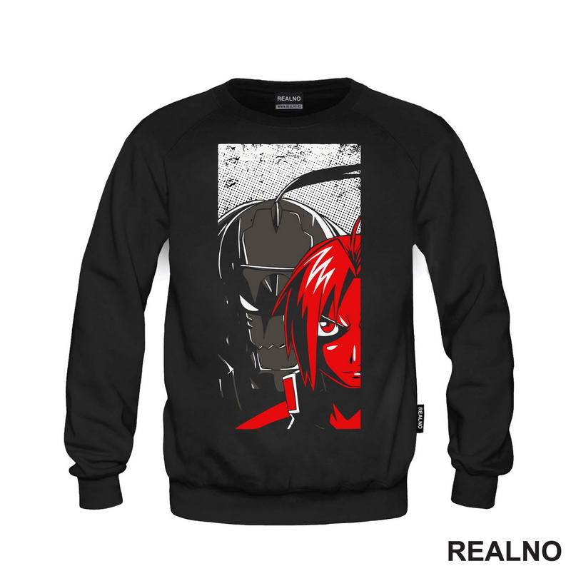 Ed And Al - Half Face - Fullmetal Alchemist - Anime - Majica