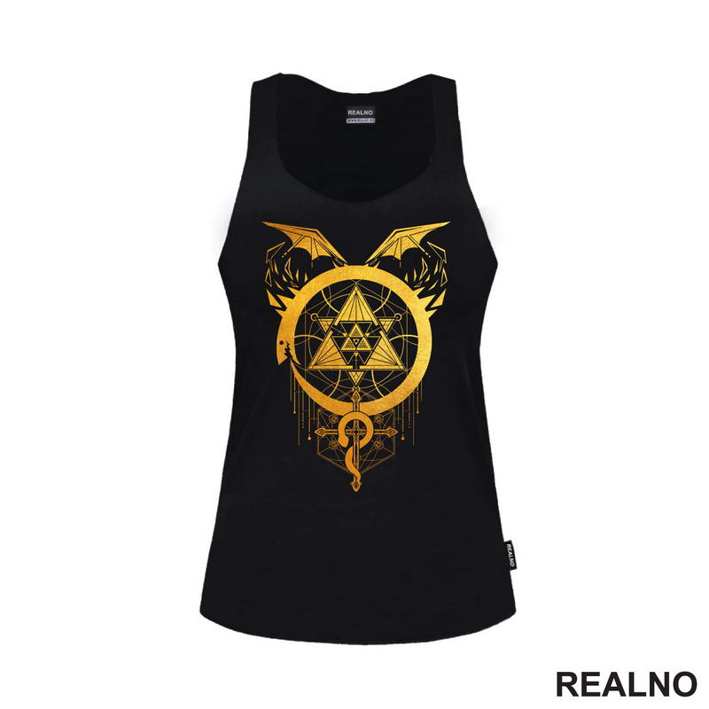 Gilded Snakes Of Alchemy - Golden - Fullmetal Alchemist - Anime - Majica