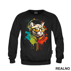 Mačka Sa Slušalicama - Mačke - Cat - Majica